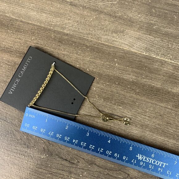 Vince Camuto Gold Tone Slider Adjustable Bracelet Charm Dangle One Size - Picture 8 of 8